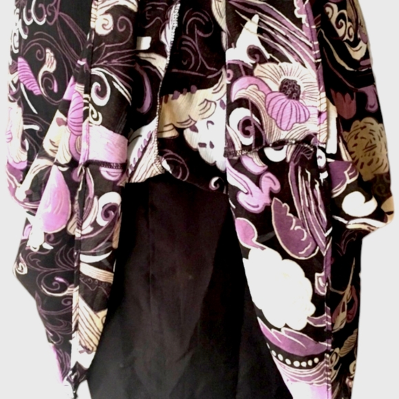 💜Vintage 90's EVC! Purple Floral Flowy Midi Skirt- George - Picture 7 of 7